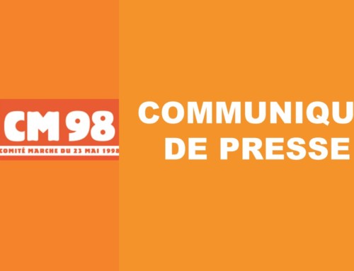 COMMUNIQUÉ DE PRESSE DU CM98 POUR LES ÉLECTIONS PRÉSIDENTIELLES