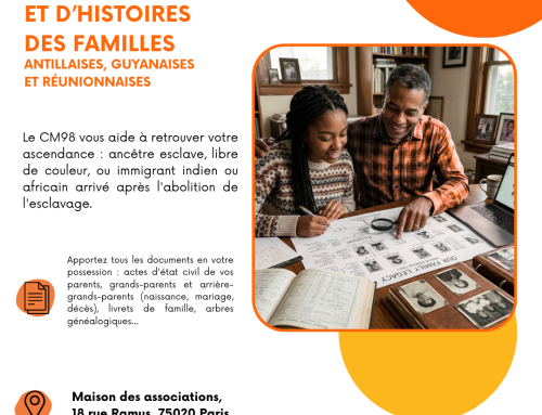 Retrouvez vos ancêtres avec l&rsquo;Atelier de généalogie du CM98 : samedi 3 octobre 2026 à Paris